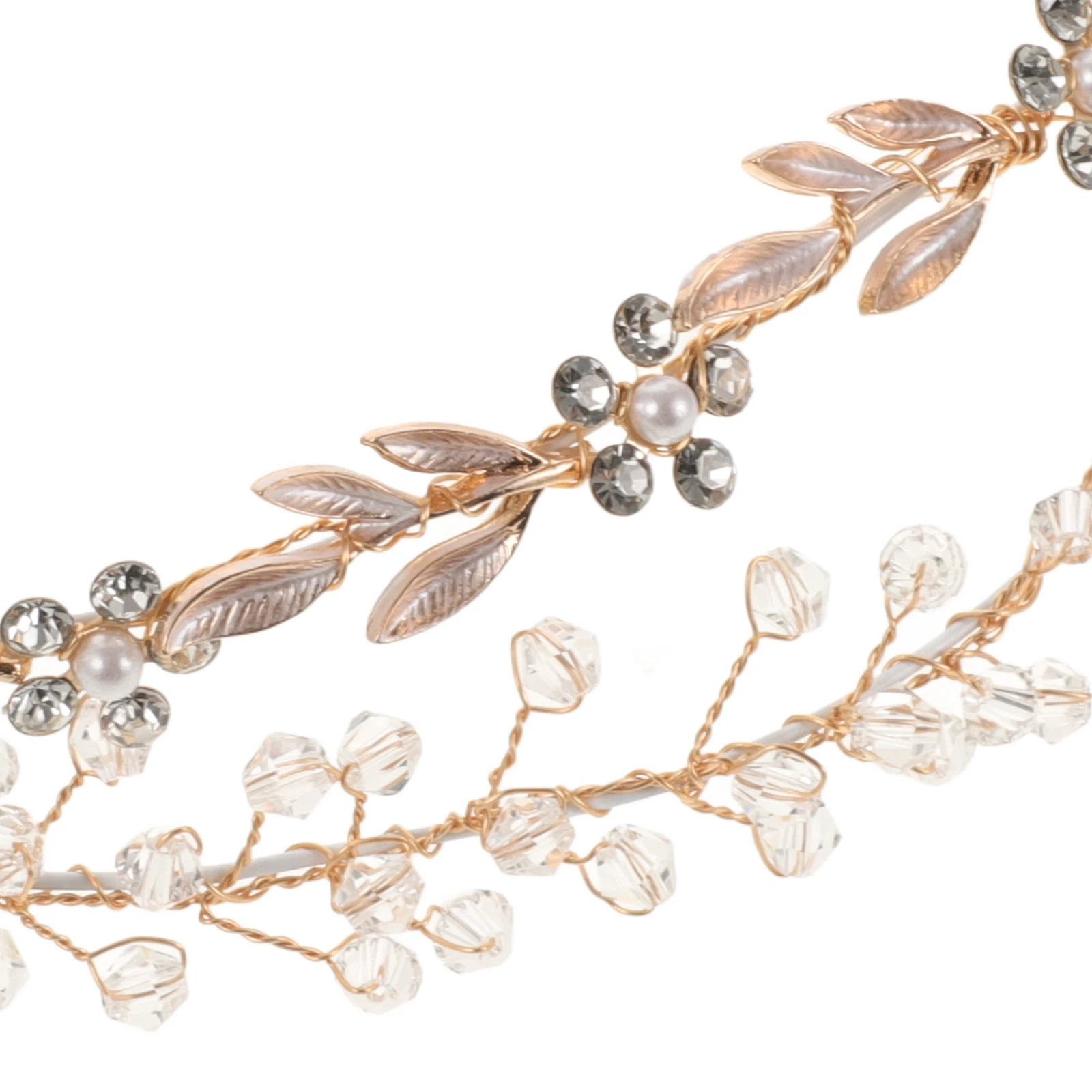 

Elegant Women'S Artificial Pearl Hair Band Floral Design Lightweight Bridal Headpiece For Wedding Party Festival All-Match
