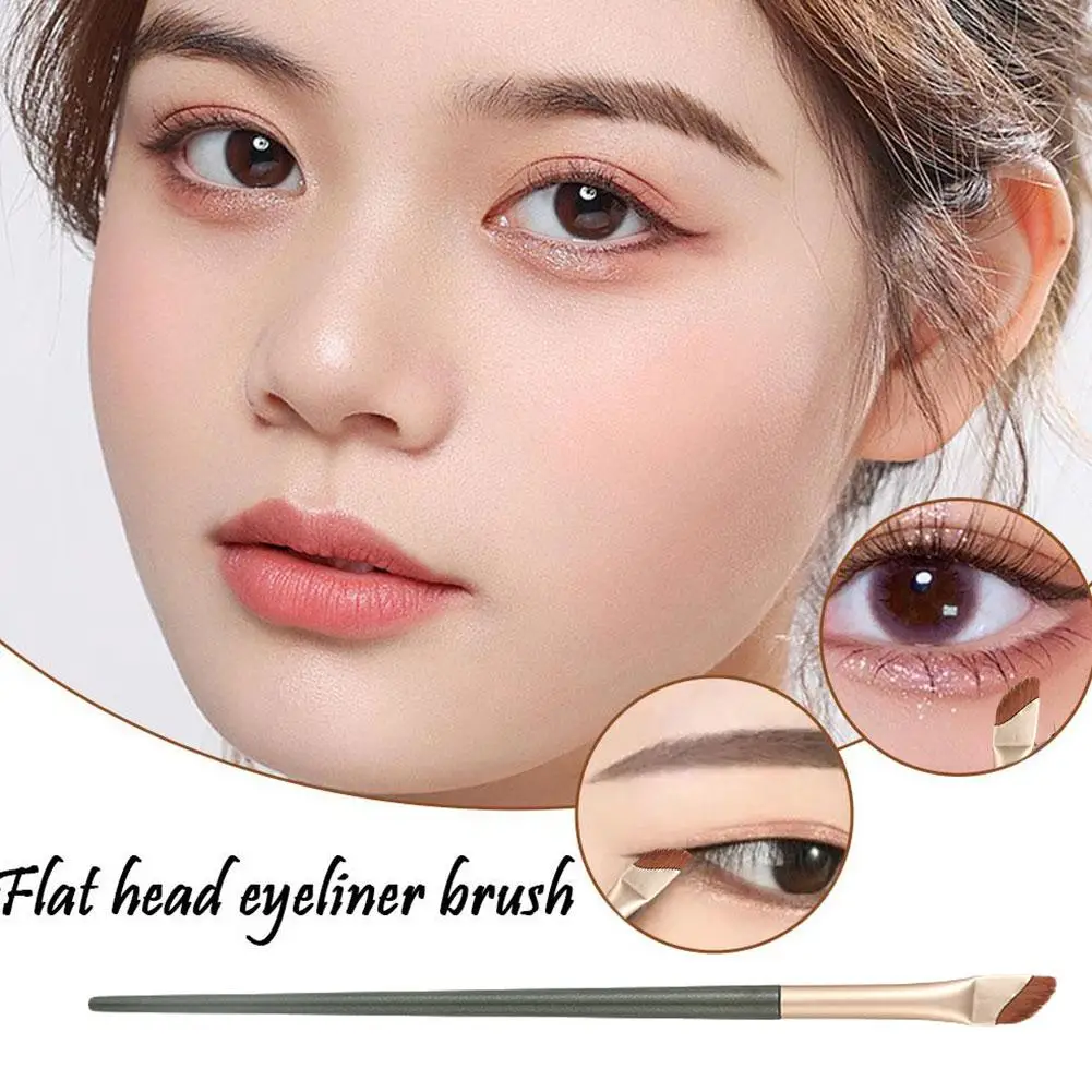 New Eyebrow Contour Brush Eyebrow Eyeliner Brush Portable Eyebrow Makeup Brush Small Angle Female Tool Q9T4