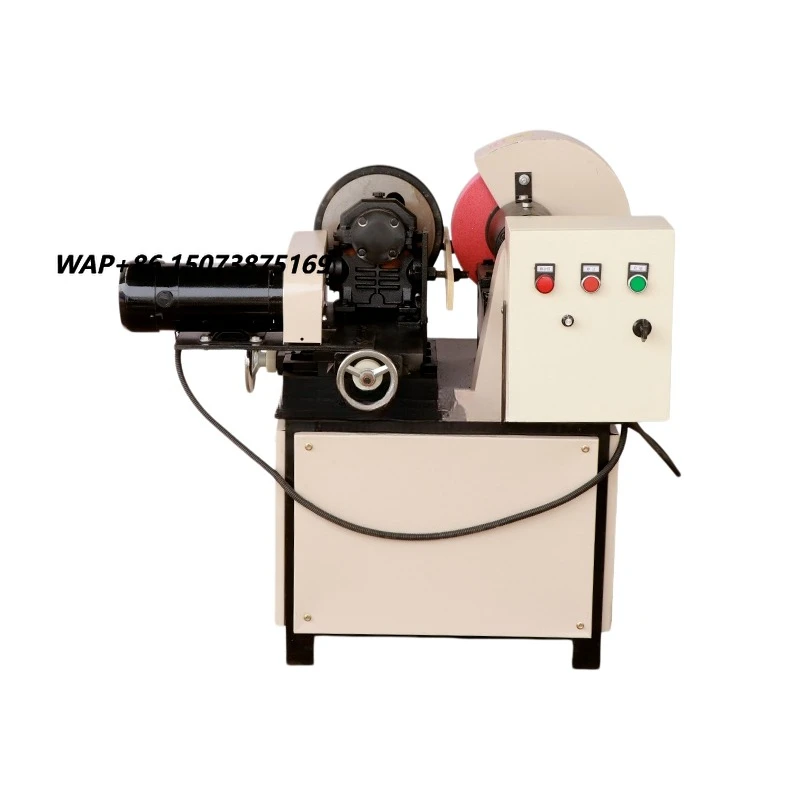 380V 3.4 Kw Motor Polishing Machine with Different Polishing Wheels for Oxide  and Rust Removal on Round Steel Bar and Pipe