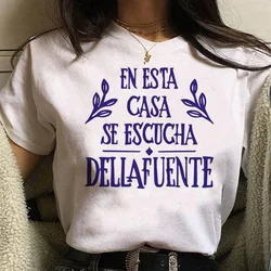 DellafuenteTシャツ女性用、女の子用の面白い服、y2k