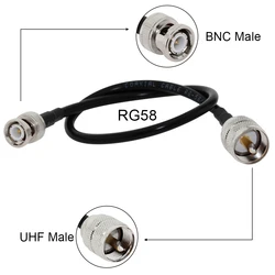 BNC Male to UHF Plug PL259 RF Pigtail Cable RG58 20inch/100cm for Wireless Router Wholesale New