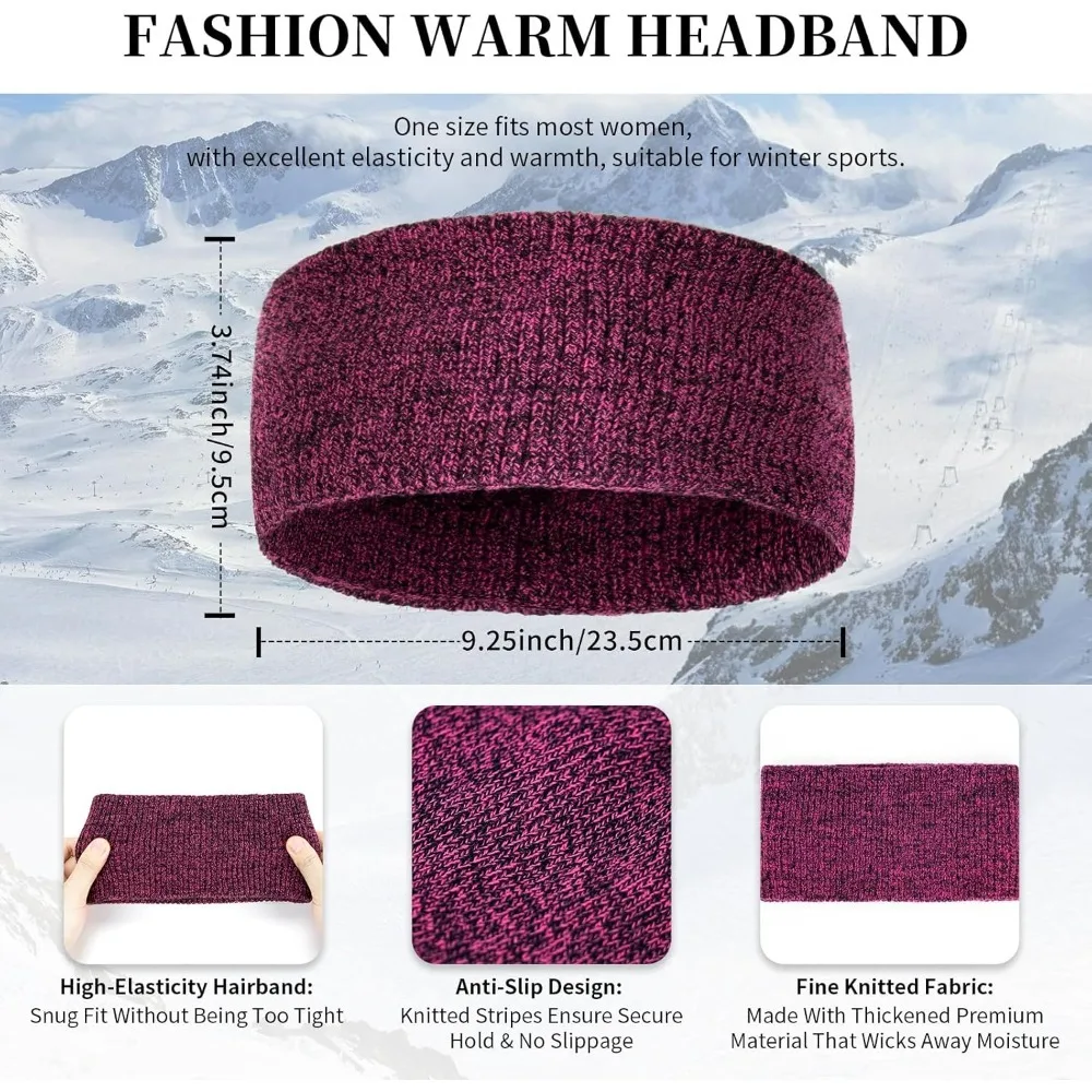 الشتاء الدافئة قبعة صغيرة قفازات لمس طقم وشاح طويل للنساء مع عقال، قبعة متماسكة الأوشحة مع شرابة للنساء