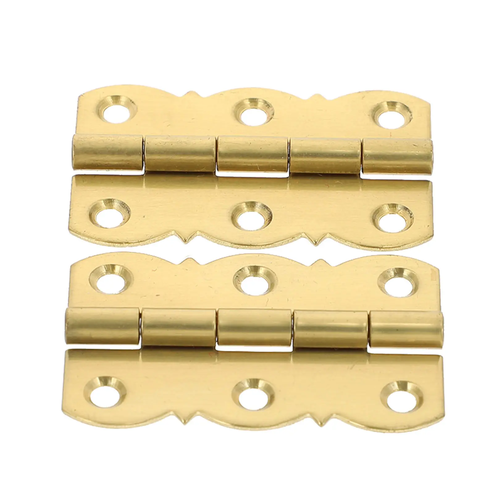 2Pcs Brass Hinges for Piano Stands Bookshelves Cabinets Doors High Hardness Rust Proof Smooth Silent Operation Vintage Style