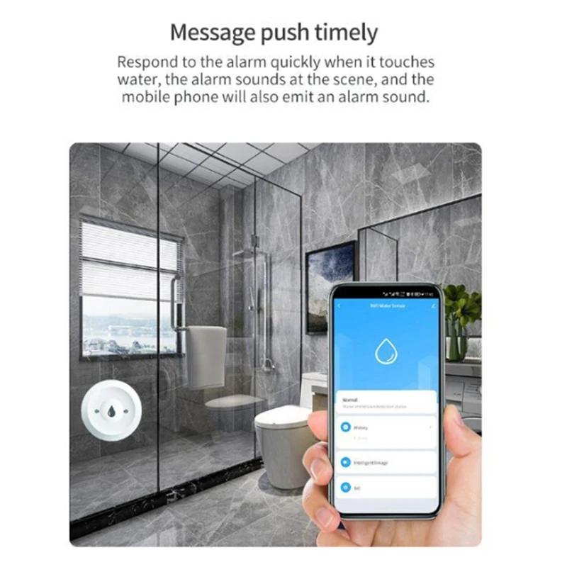 Zigbee TUYA Smart Waterlekdetector Overstromingssensor Bewaking op afstand via Tuya Zigbee Gateway Watertank Volledig alarm