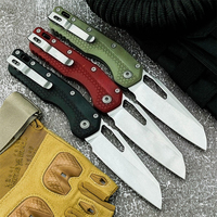 MSI Tactical EDC Folding Knife, 440C Sheepsfoot Blade for Outdoor Rescue & Survival, Nylon Fiber Handle Hunting Hiking Tool