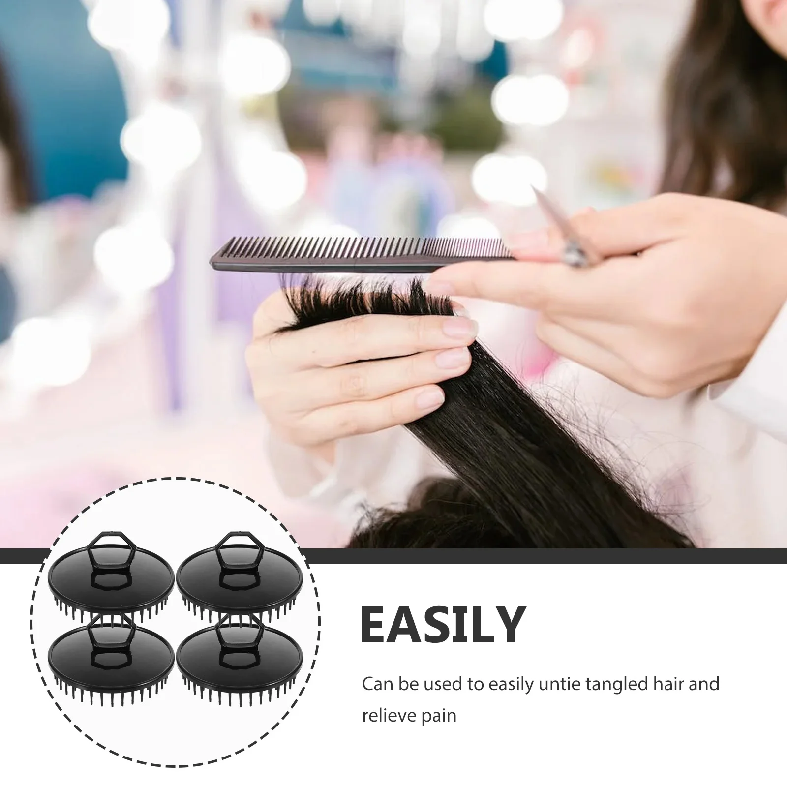 

10pcs Portable Scalp Massaging Brush For Shower Hair Washing Deep Clean Dandruff Control Lightweight Travel Hair Scrubber