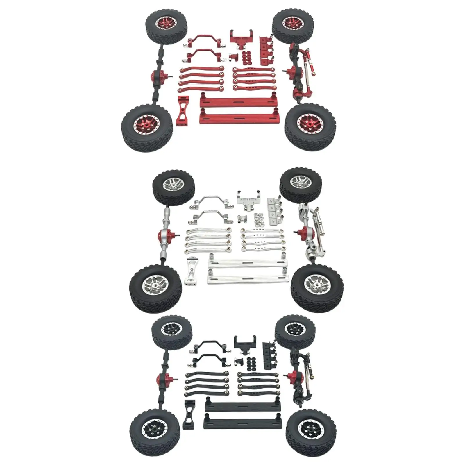 1/16 RC Upgrades Kit Spare Part Steering Servo Mount Metal Front and Rear Shock Tower for C64 Trucks DIY RC Vehicles Model Truck