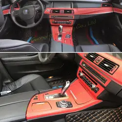 For BMW 5 Series F10 F11 2011-18 Car-Styling 3D/5D Carbon Fiber Car Interior Center Console Color Change Molding Sticker Decals