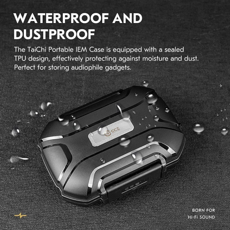Портативный чехол CCZ TaiChi IEM — влагостойкий противоударный прочный защитный чехол для музыкального путешествия с полиэтиленовой подкладкой