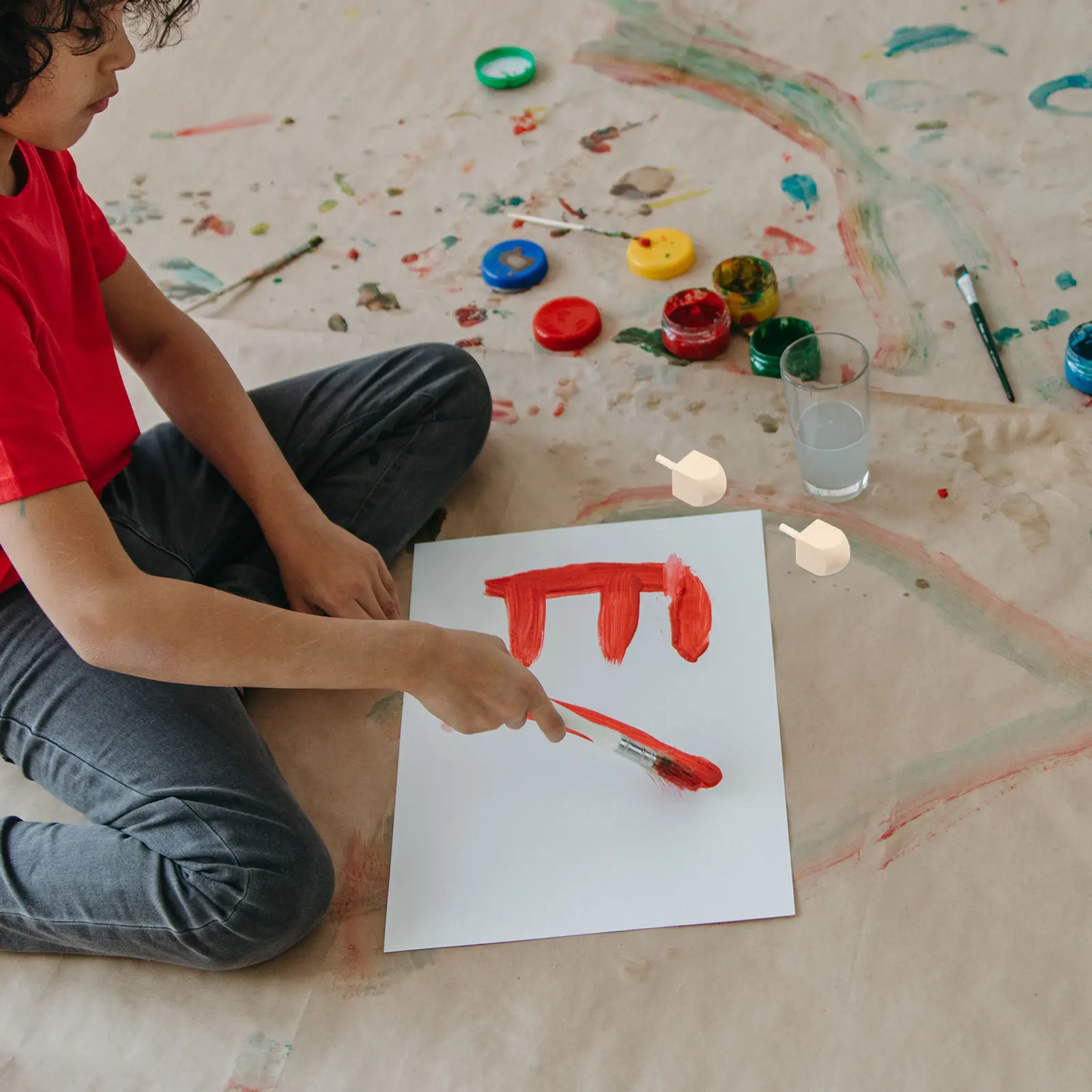 

Wooden Spinning Tops for Hanukkah 10pcs Natural Blank Dreidels DIY Paintable Game Toys Children Educational Craft Party Favors