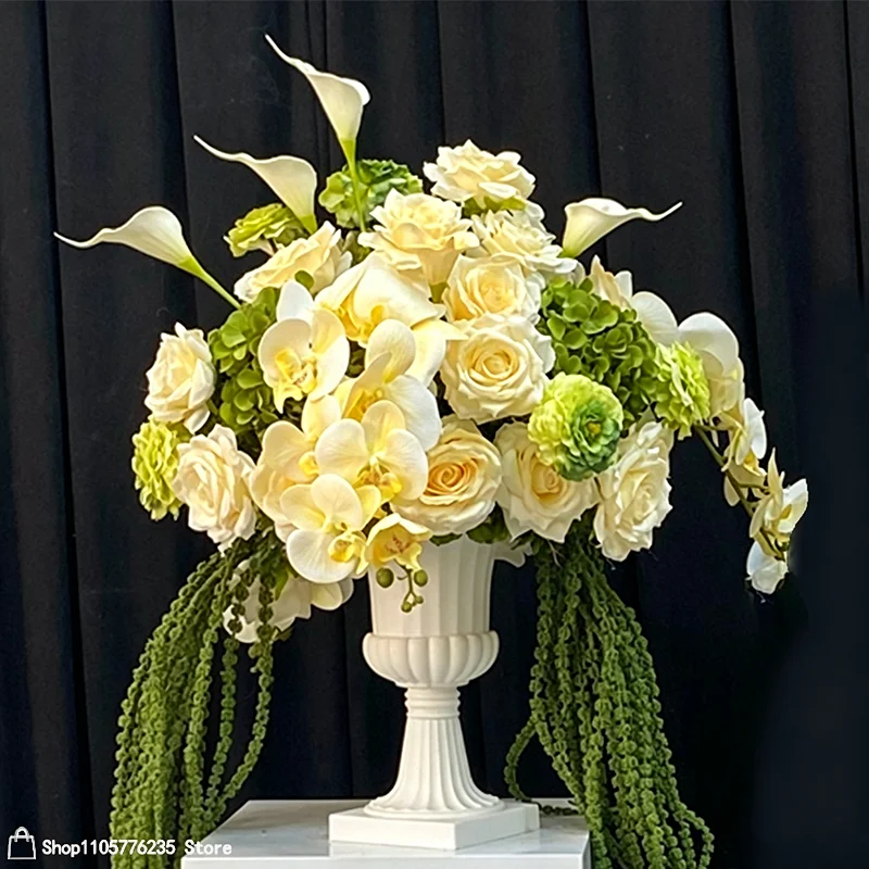 Künstliche Rosen-Orchideen-Tischdekoration Blumenball Hochzeitsfeier-Dekoration Blumenarrangement Tischdekoration für Zuhause und Veranstaltungen – Detail 5
