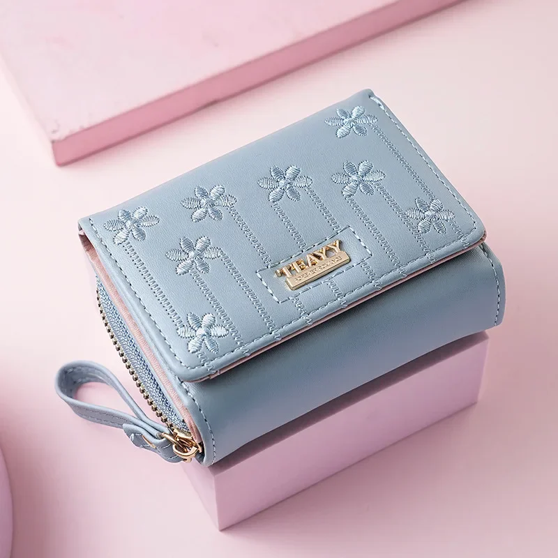 Small Women\'s Wallet Solid Short Pu Leather Female Wallets Hasp Coin Purse Card Holders for Girls Student 2025 Clutch Money Bag