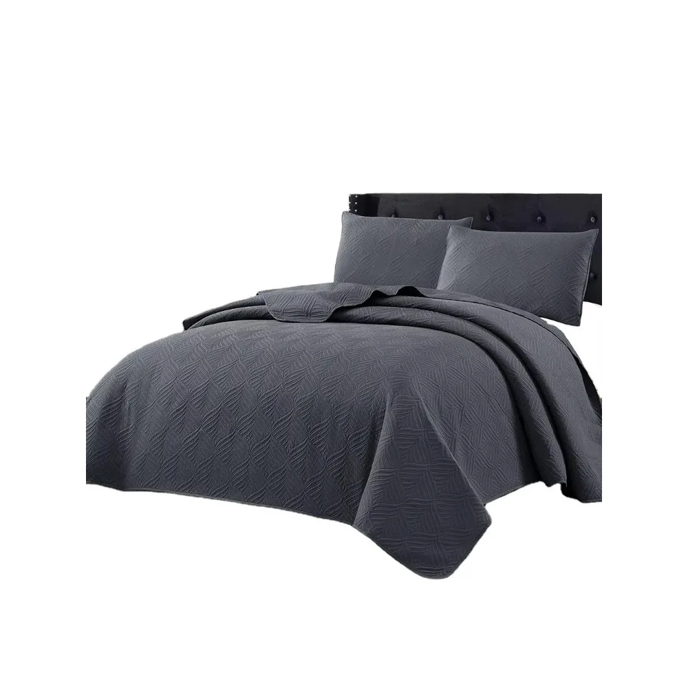 

3pcs Luxury Quilted Microfiber Bedspread Coverlet Bedding Set Comforter Cover Set Home Textile Bedding Kit