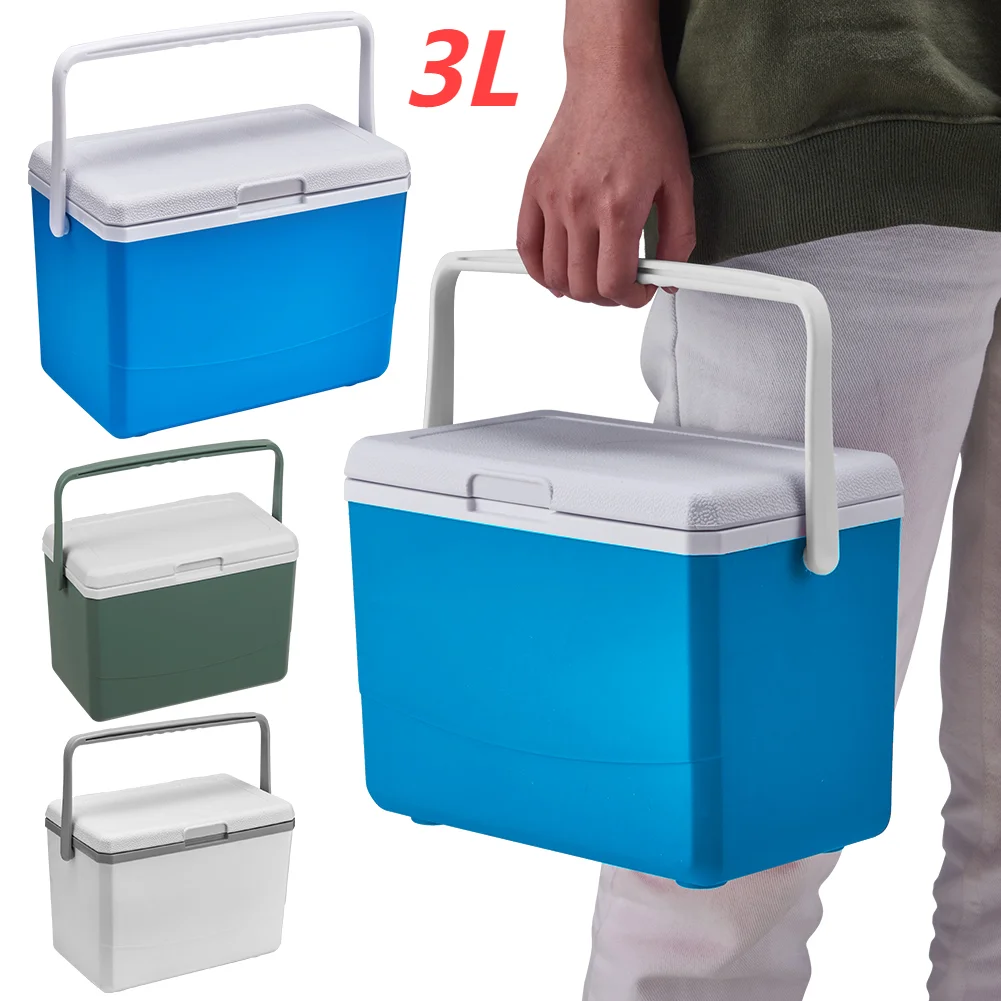 3L Cooler Box Portable Camping Refrigerator Incubator Large Capacity Car Ice Bucket Heat Preservation Camping BBQ Equipment