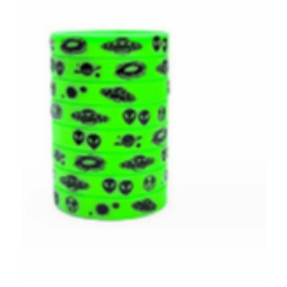 ハロウィン用エイリアンドロップピアス、エイリアンメガネ、シリコンブレスレット、コスチュームアクセサリー