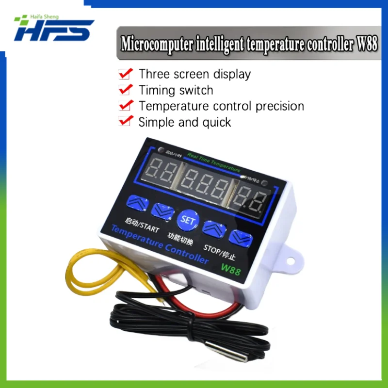 

W88 12V 24V 110V 220V Digital Thermostat Temperature Controller Thermoregulator for incubator Relay 10A Heating Cooling Control