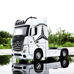 1/36 lega camion rimorchio testa auto modello pressofuso metallo giocattolo contenitore camion ingegneria veicolo di trasporto auto modello regalo per bambini