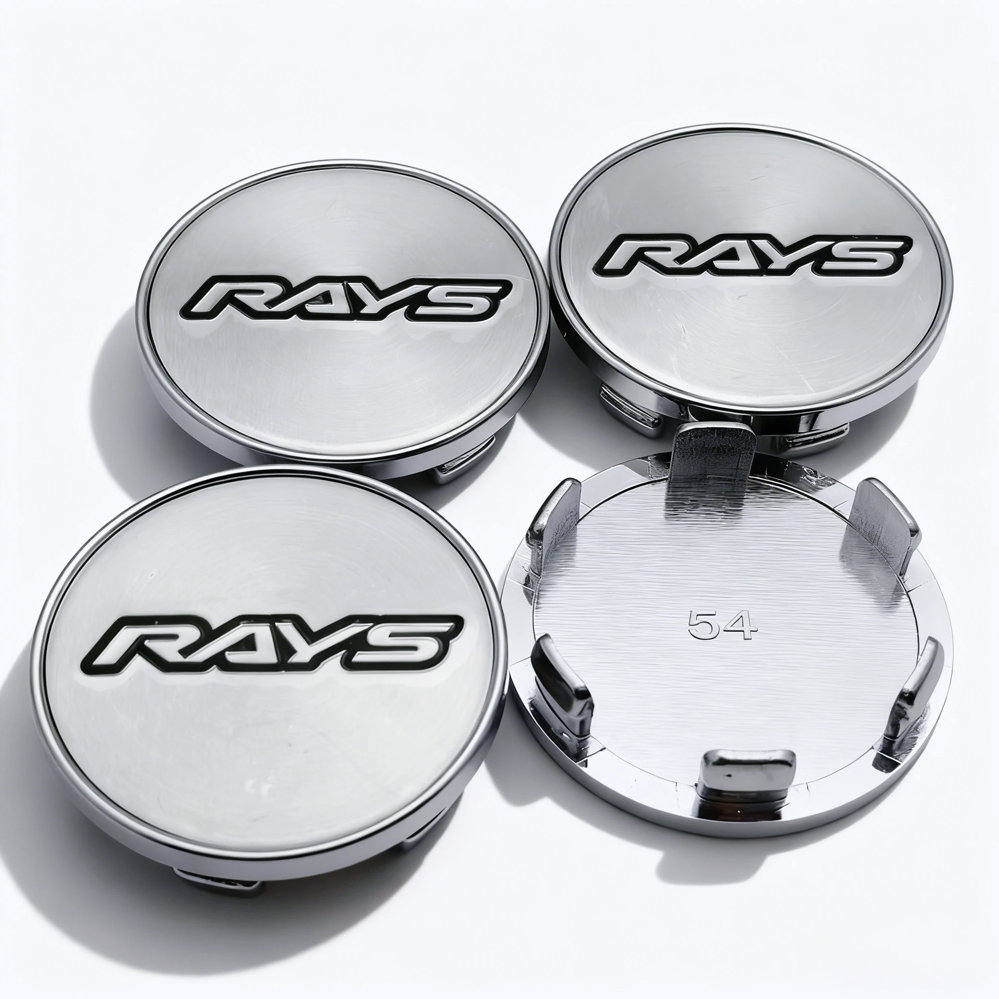 4 قطعة JDM الفضة الأسود الأشعة شعار شعار سيارة عجلة مركز قبعات 54 مللي متر 49 مللي متر حافة Hubcaps غطاء عجلات غطاء محور استبدال اكسسوارات السيارات #5