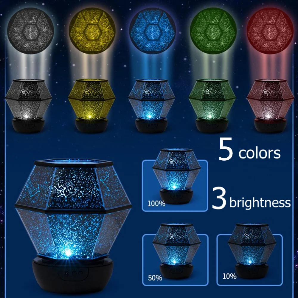 Star Projector Night Light Galaxy Starry Night Lamp LED Starry Sky Star Light For Bedroom Decor Kids Child Christmas Gift