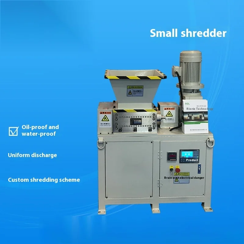 Small Universal Dual Shaft Single Motor Crusher Plastic Knife Box Scrap Metal Shredder