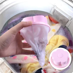 Plum Blossom Shape Laundry Ball For Washing Machine Floating Pet Fur Lint Hair Catcher Clothes Cleaning Balls With Mesh Removal