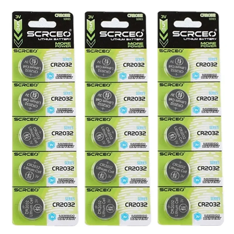 5-100PCS CR2032 Lithium Button CR 2032 Battery High-Capacity Compatible with Air Tag Key Calculators Coin Counters Watches Etc