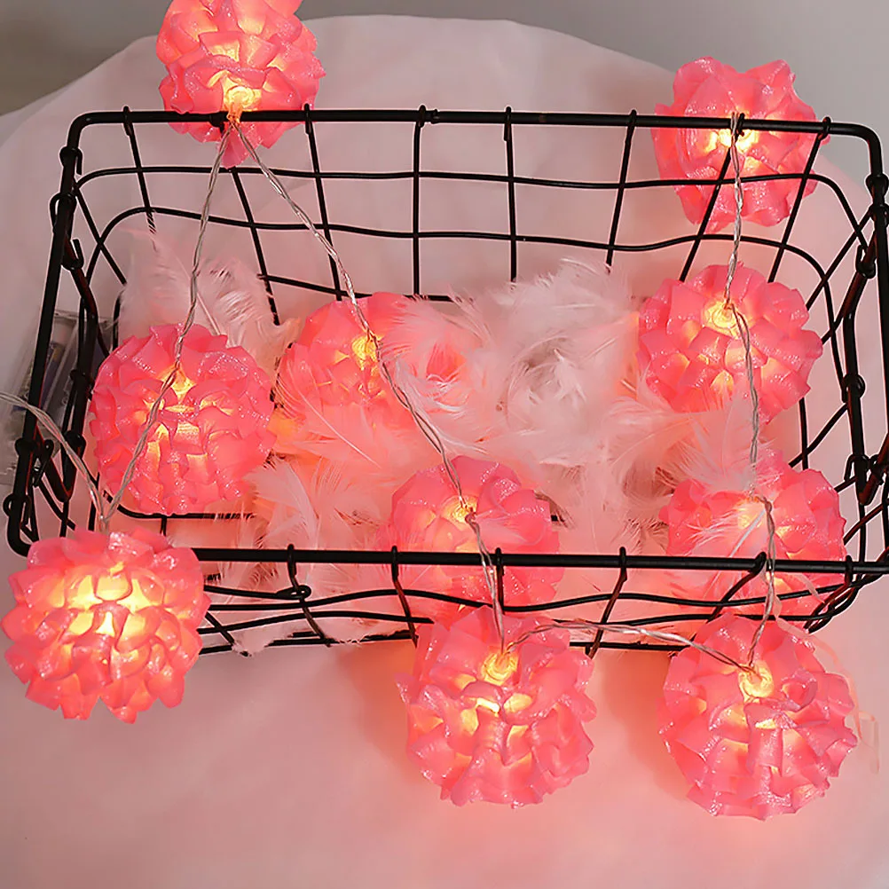 

1Pcs Rose Shaped LED Lamp String Warm White Lights Ideal for Gift Surprise Holiday Decor Bedroom Living Room Festival Party