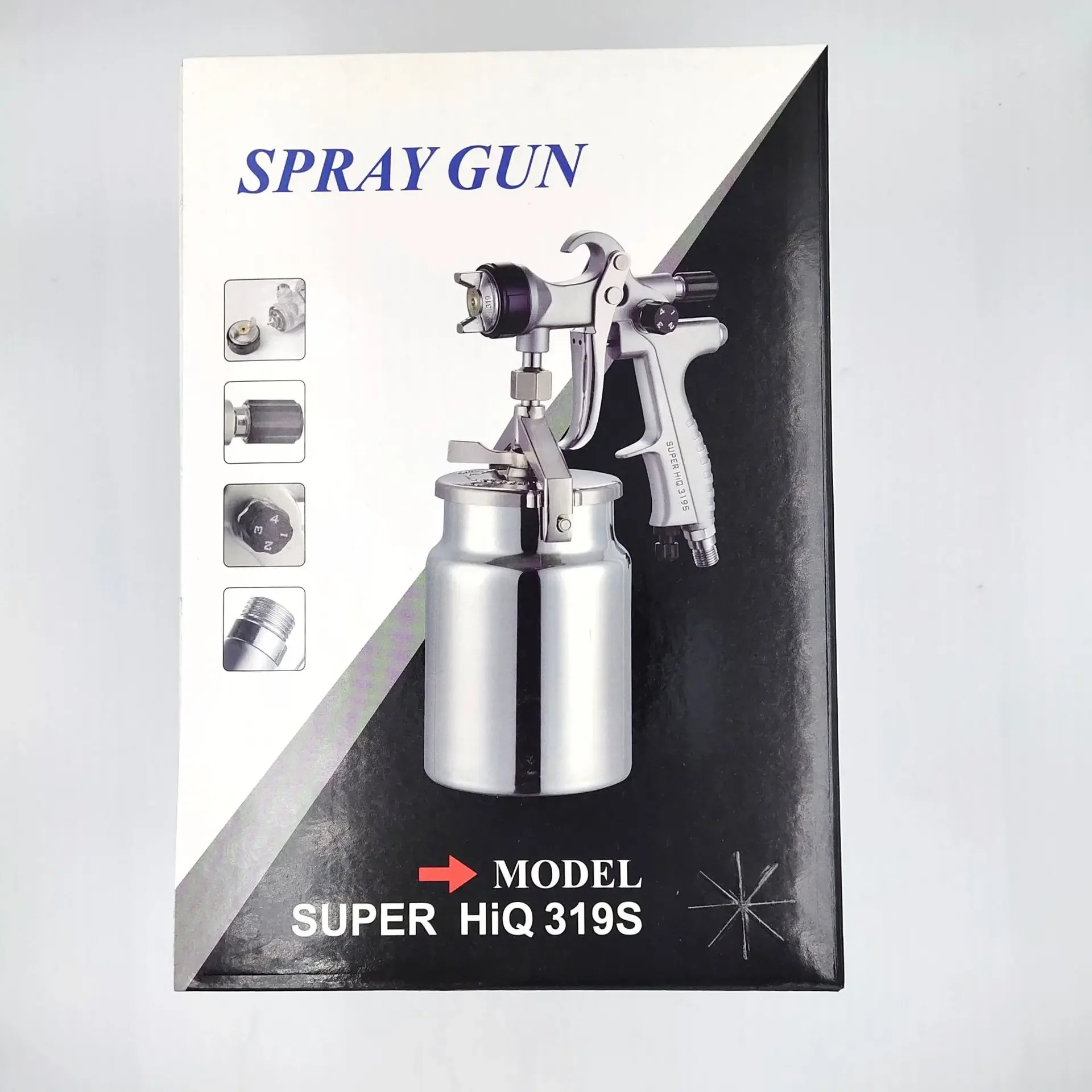 319 lower pot paint spray gun 1.3 1.6 2.0 2.5 high atomization automotive sheet metal topcoat pneumatic spray gun