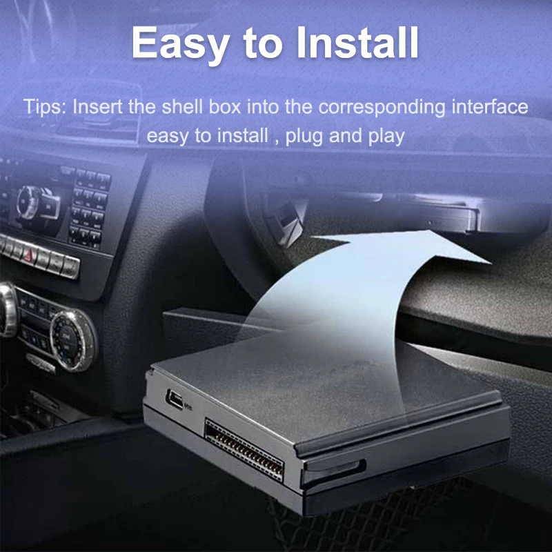 صندوق فك تشفير السيارات اللاسلكي Carplay Android لسيارة Mercedes Benz A B C E CLA GLA GLK ML Sprinter NTG4.5 Becker Module Airplay