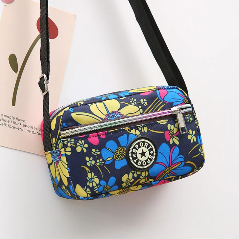 Fashion Oxford Small Plaid Handbag Mini Shoulder Bags Casual Nylon Temperament Casual Lightweight Messenger Bag