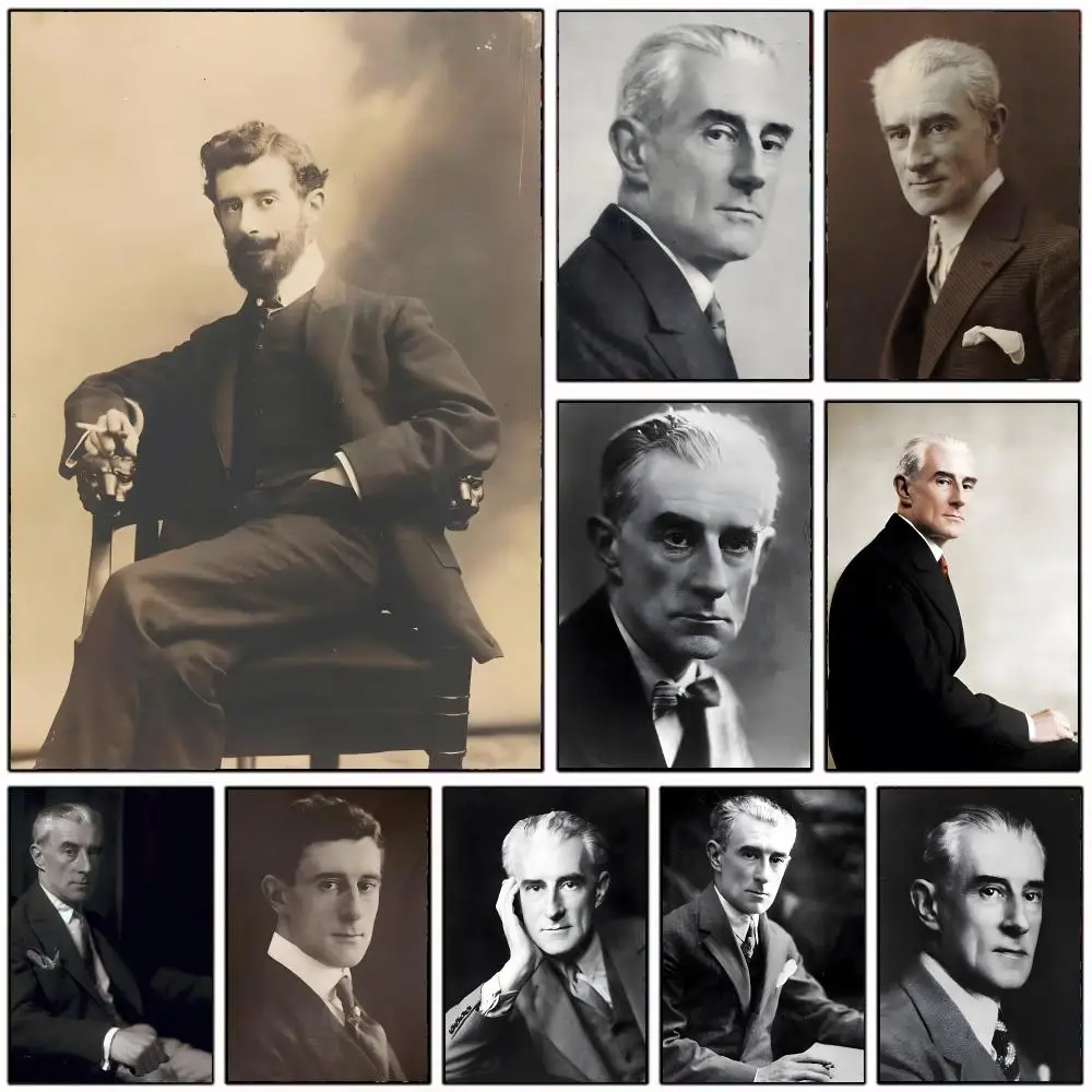 romantic composer M-Maurice Ravel Poster Modern Home Decoration Interior Design & Contemporary Wall Art Collection