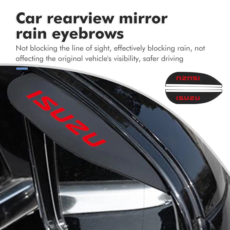 Pegatinas universales para espejo retrovisor de coche, 2 uds., para Isuzu D-MAX D MAX Dmax I II WFR VAN NFR ATV TROOPER 4X4 WFR VAN
