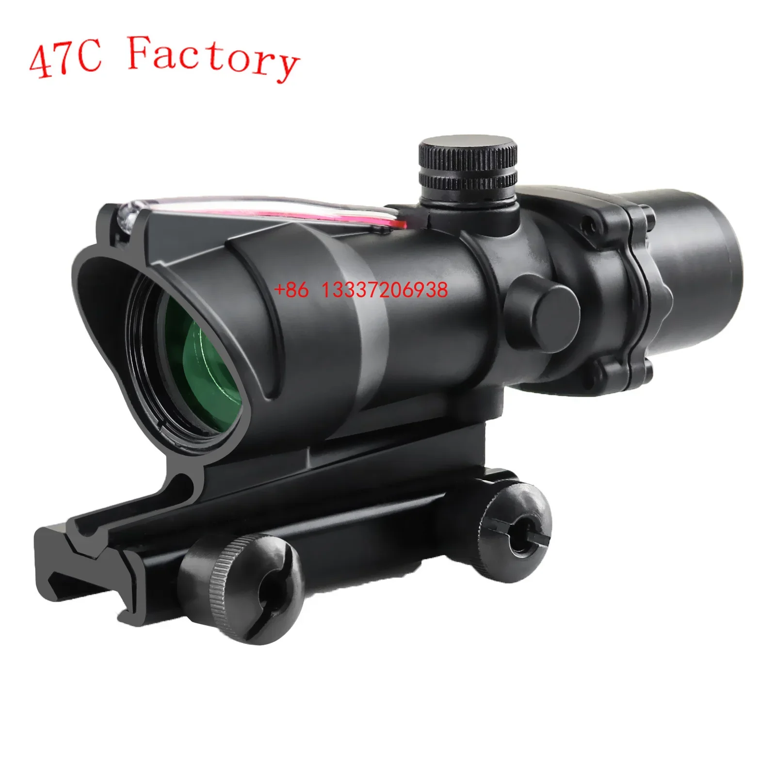 4X32 ACOG Real Fiber Optics Red Green Dot Illuminated Reticle Tactical Optical Scope Hunting Optic Sight