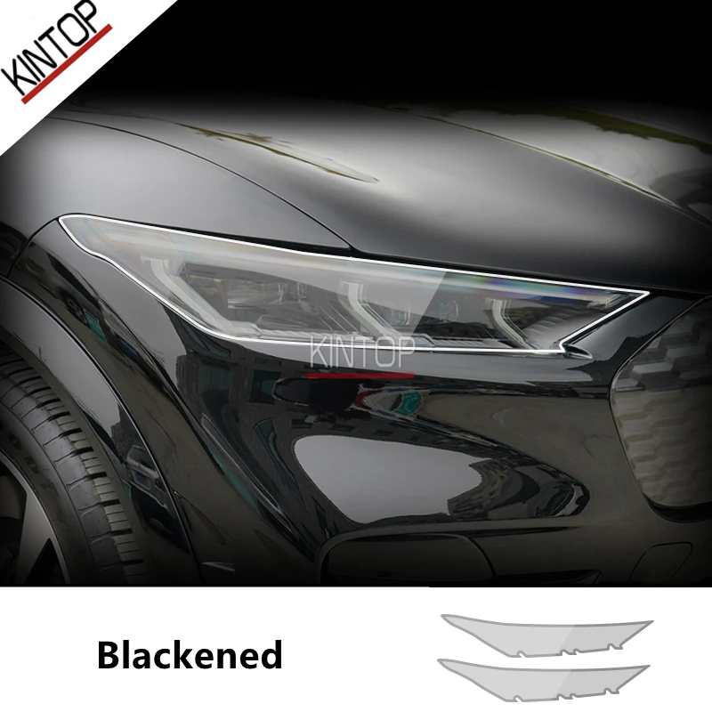 For FORD MUSTANG MACH-E 20-23 TPU Blackened,Transparent Headlight Protective Film, Headlight Protection,Film Modification