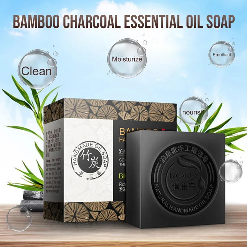 100g Bamboo Women Private Intimate Charcoal Vagina Whitening Soap Skin Cleansing Bleaching Remove Darkness Oil-control Body