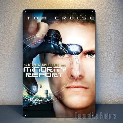 Minority Report Tom Cruise Movie Metal Poster -Collectable Tin Sign - 20x30cm  -Aluminum
