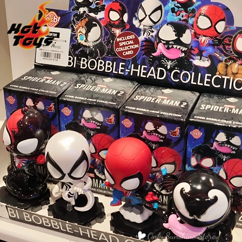 HotToys Marvel Spider-Man 2 Peter Venom Cosbi caja ciega con cabeza de Bobble juguete de modelos coleccionables exclusivos para colección de regalos