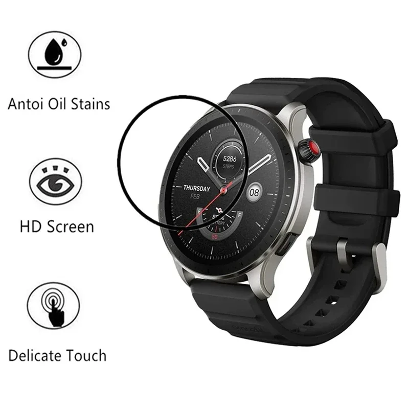 Screen Protector Not Glass For Amazfit GTR 4 Smart Watch Anti-Scratch 3D Curved  Film For Huami Amazfit GTR 4 Film Accessories
