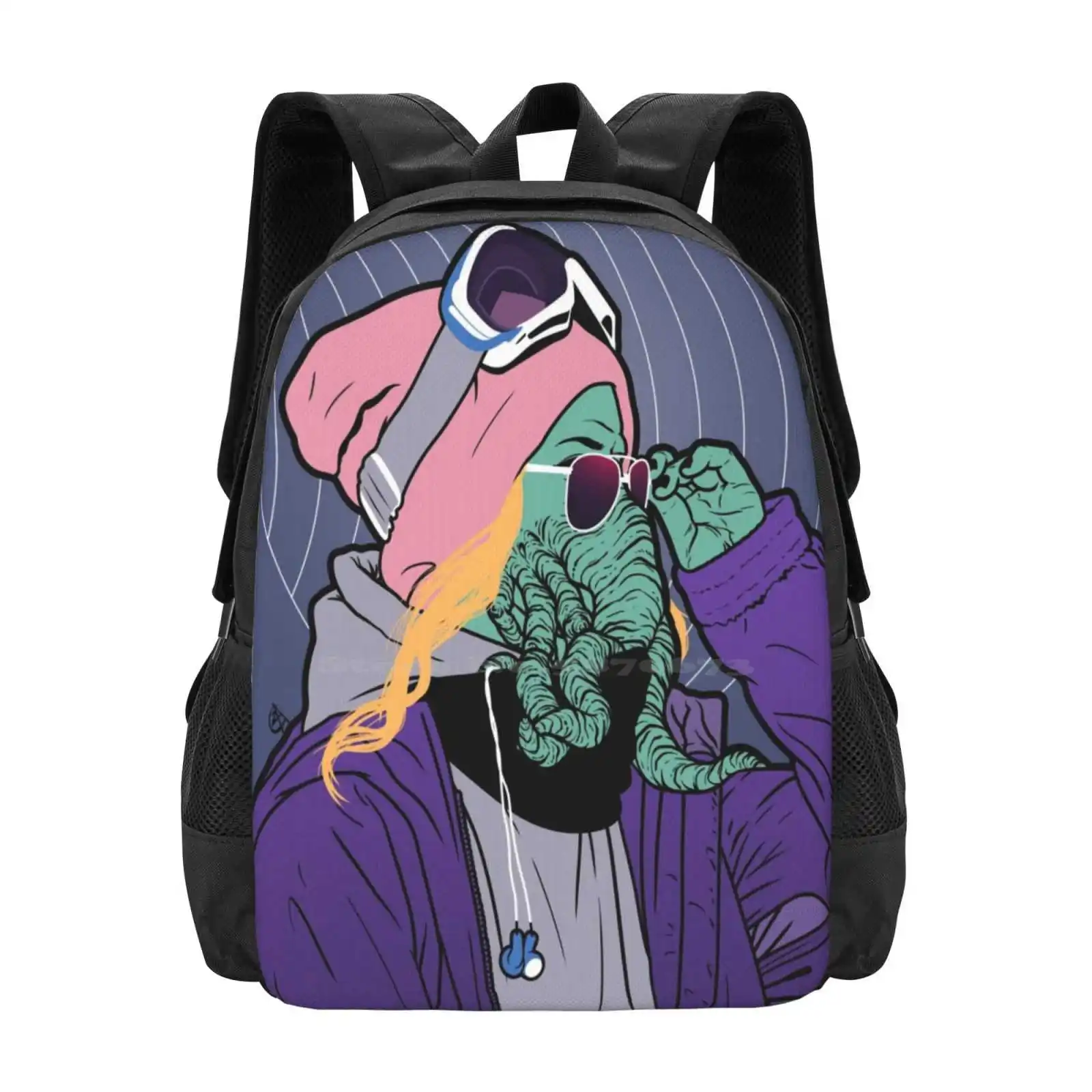 Descender Hot Sale Schoolbag Backpack Fashion Bags Cthulhu Hp Lovecraft Tentacles Monster Occult Sci Winter Sports Mountains