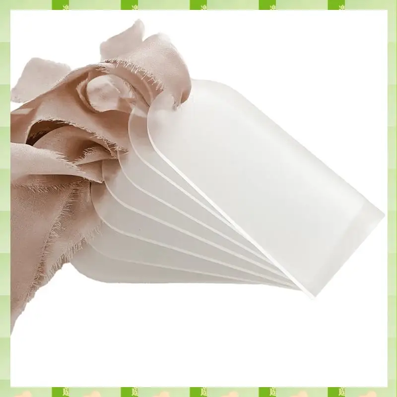 2025年フロストアクリルウェディングブランクプレースカードクリアアーチギフトタグネームプレートシートチャートDIYマークプレースパーティー用、フロストアクリル