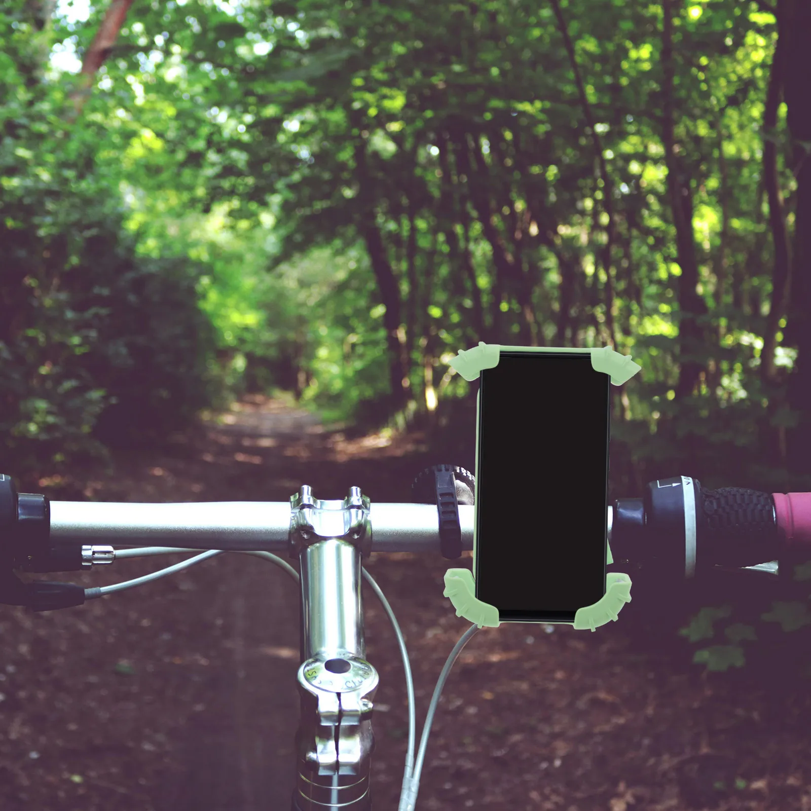 

Mobile Phone Holder Bike Mount Motorcycle Rack 4 7-6 8 Inch Green Horizontal Bar Sturdy Material Long Use Cell SupportBracket