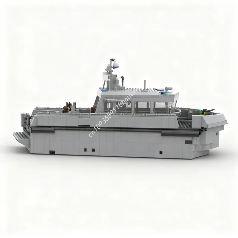 

2112pcs MOC Boat Cutlass Class Royal Navy Patrol Launch Model Building Blocks Christmas Gifts Architecture Toy Brick Kids