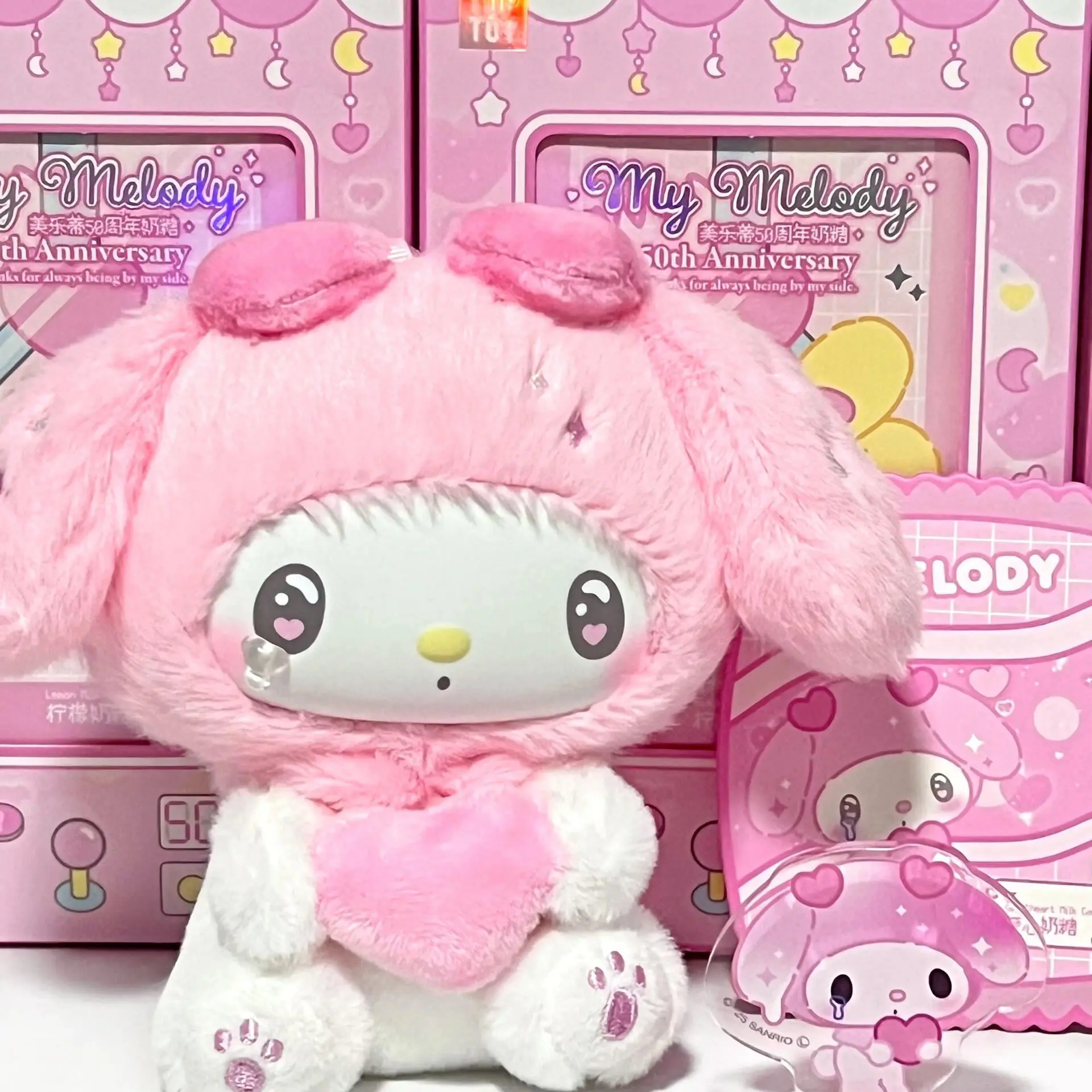 

Genuine Sanrio My Melody 50th Anniversary Milk Candy Series Blind Box Vinyl Plush Doll Bag Pendant Animetoy Gift Customized
