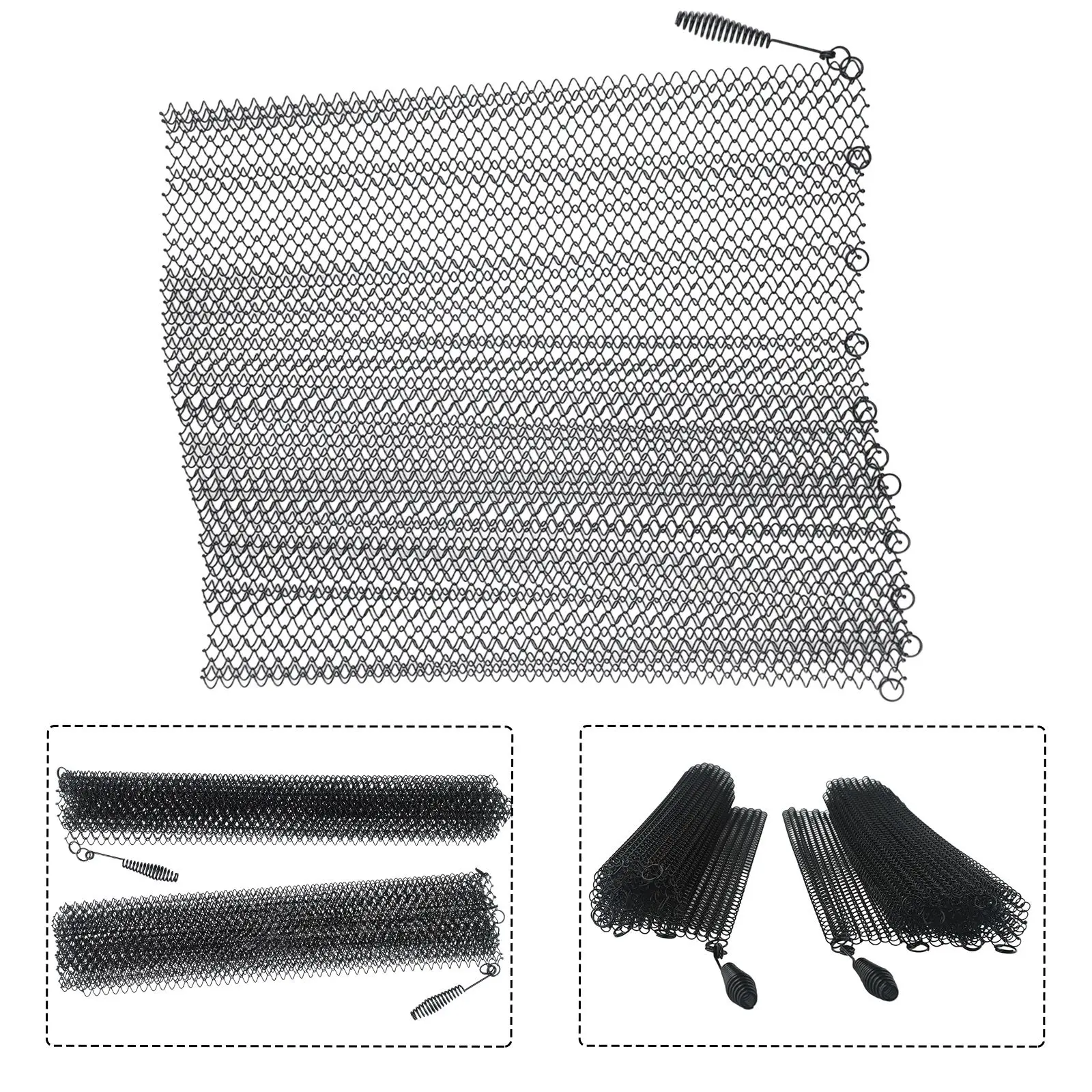 

Cozy Living Space Fireplace Mesh Screen Fireplace Mesh Cover Decoration Curtain Design Moisture Resistance Natural Drape Effect