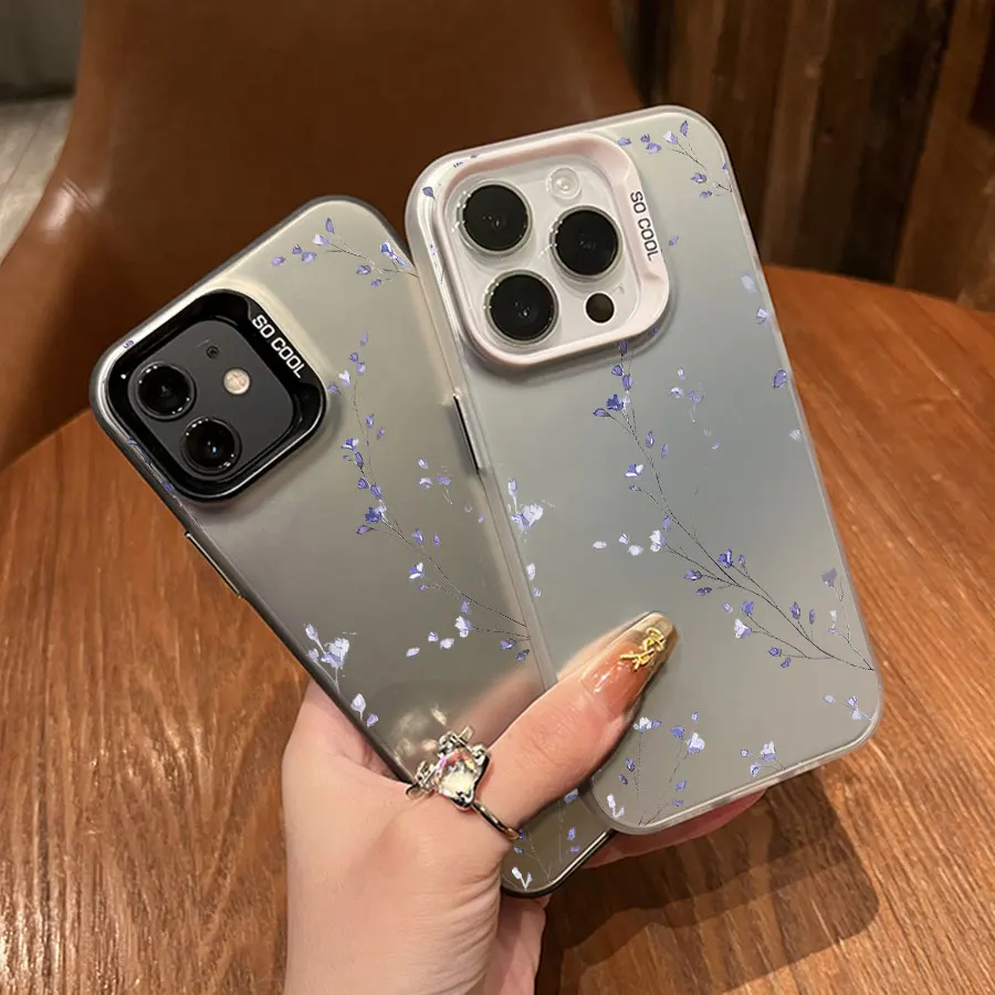 Téléphone fleur violette pour iPhone 17 à 11 Pro Max Plus