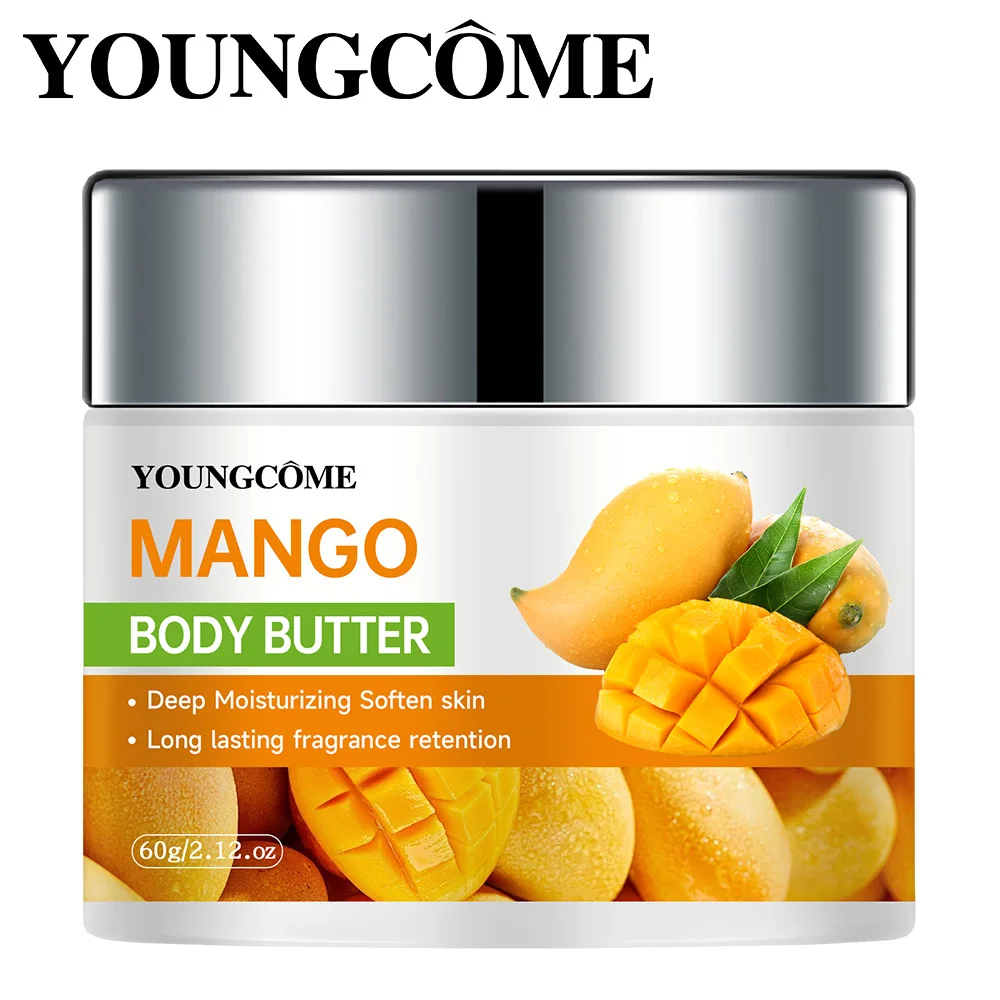 Crema hidratante intensiva de mango: crema hidratante nutritiva y revitalizante con manteca de karité, reduce las arrugas y las líneas finas