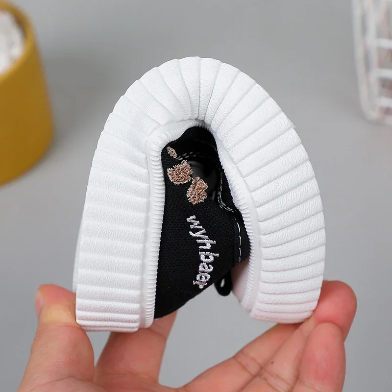 Kinder Segeltuchschuhe Frühling Herbst Weiße Stickerei Cartoon Jungen und Mädchen Einzelschuhe Rosa Weiche rutschfeste Kinder Freizeitschuhe – Detail 8