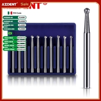 AZDENT Dental Tungsten Carbide Bur Drill FG 1/2/3/4/5 Round 1.6mm for High Speed Handpiece Dentistry Burs