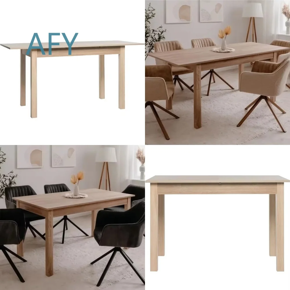Nordic Dining Table for Small Spaces Rectangular Wooden Extendable Table Modern Minimalist Multi Functional Home Office Desk