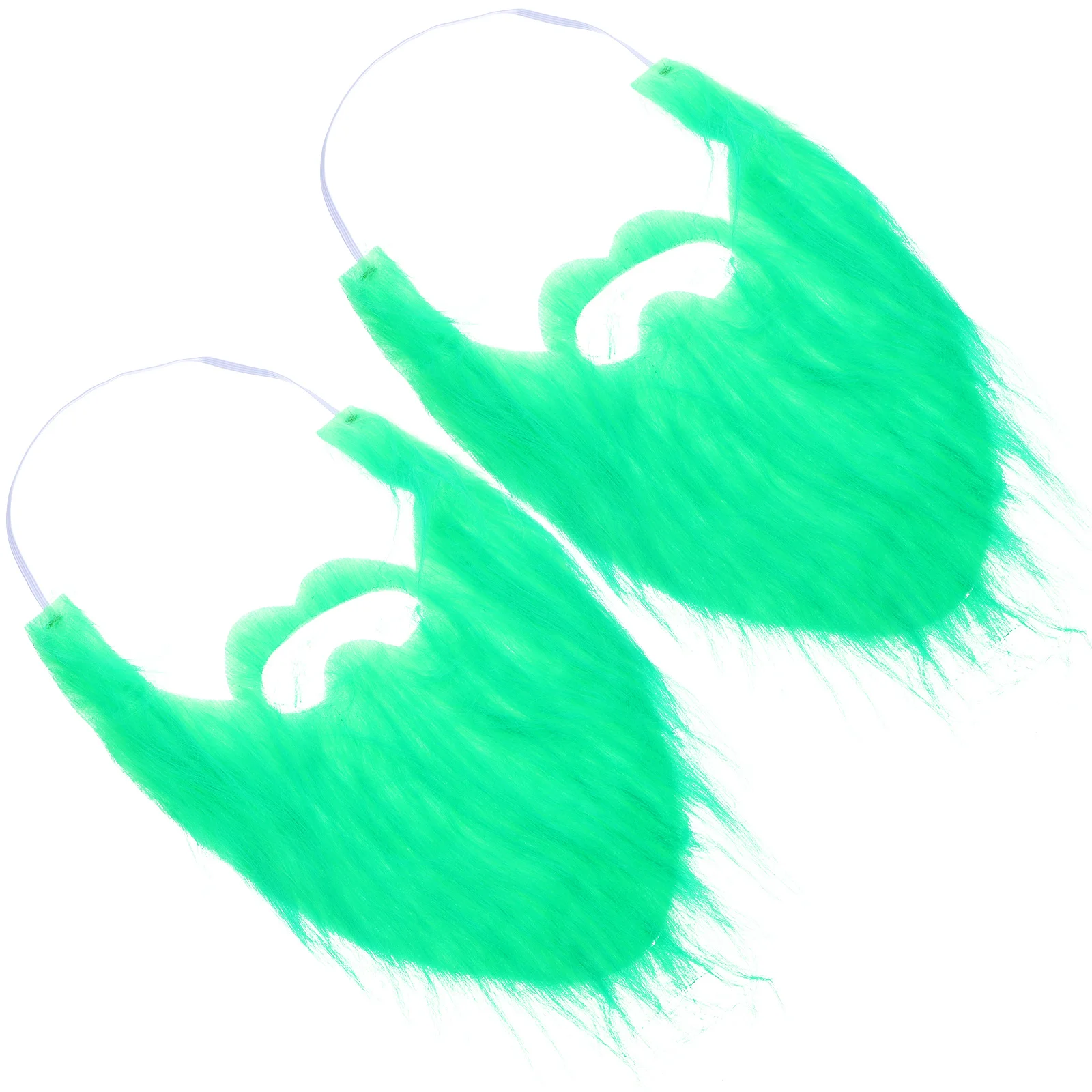 

2pcs Decor St Patrick'S Day Fake Beard Adjustable Lint Material Party Cosplay Prop Stage Performance Accessory